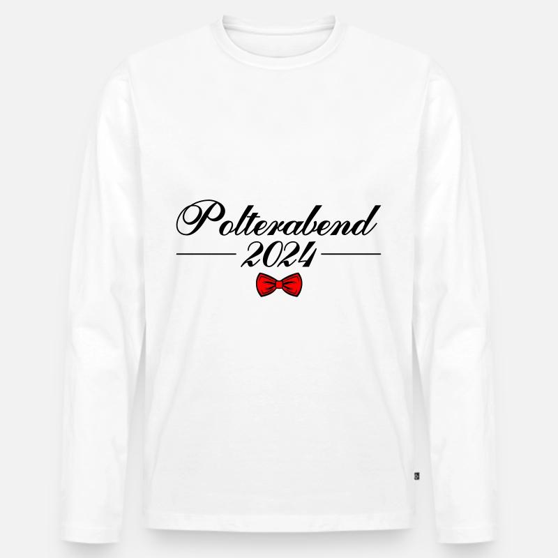 Polterabend 2024 - Männer Premium Bio Langarmshirt - Weiß