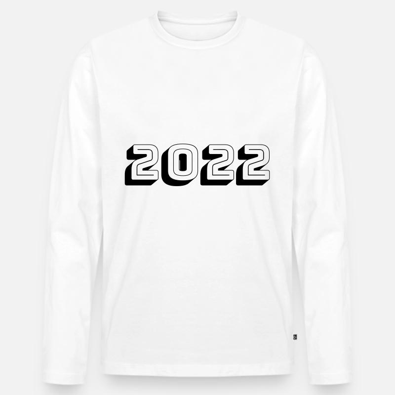 2022 - Männer Premium Bio Langarmshirt - Weiß