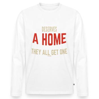 Animal Shelter Animal Welfare Animal Rescue Animal Sanctuary - Men's Premium Organic Long Sleeve Shirt - white - Front - Nico (187cm)