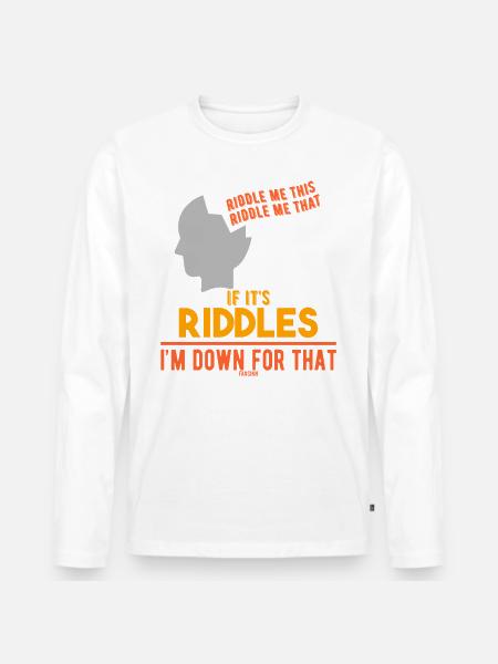 Solving puzzles - Men's Premium Organic Long Sleeve Shirt - white
