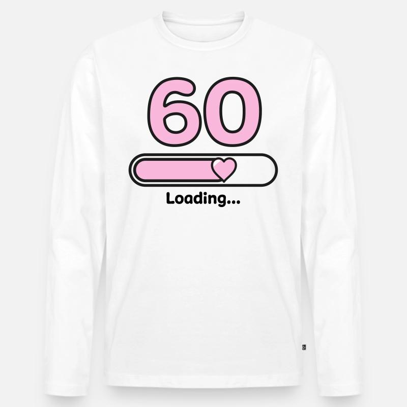 60 Jahre Jubiläum - Männer Premium Bio Langarmshirt - Weiß