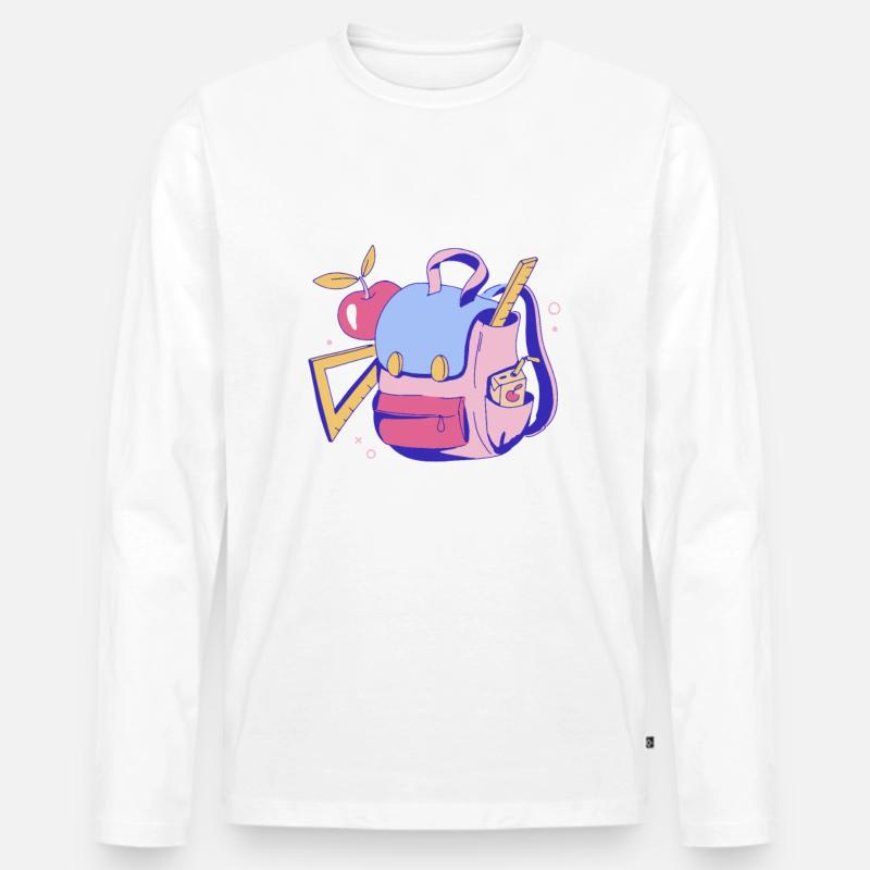 Future Teacher - Männer Premium Bio Langarmshirt - Weiß
