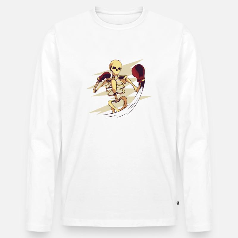 Boxing Expert - Männer Premium Bio Langarmshirt - Weiß