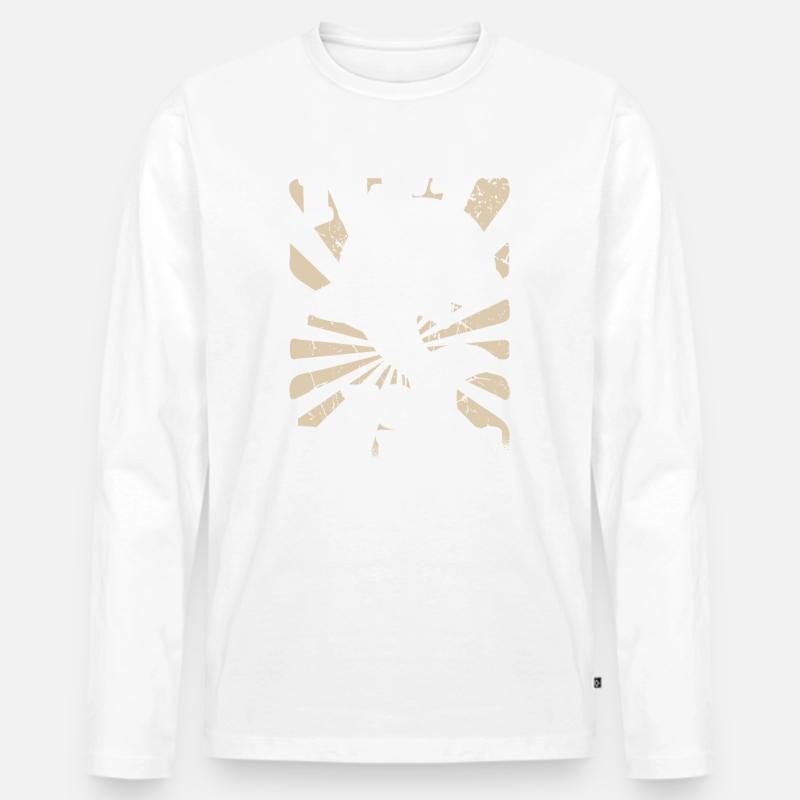 Delfin - Männer Premium Bio Langarmshirt - Weiß