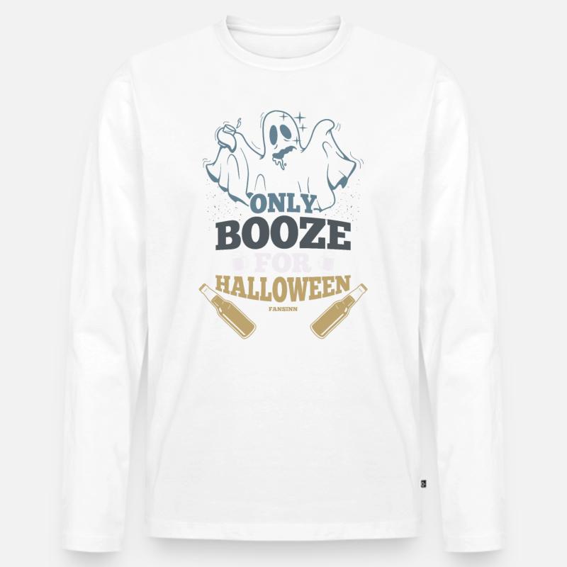 Halloween - Männer Premium Bio Langarmshirt - Weiß