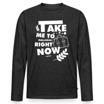 Mallorca Holiday Travel Recreation - Men's Premium Organic Long Sleeve Shirt - heather anthracite - Front - Nico (187cm)