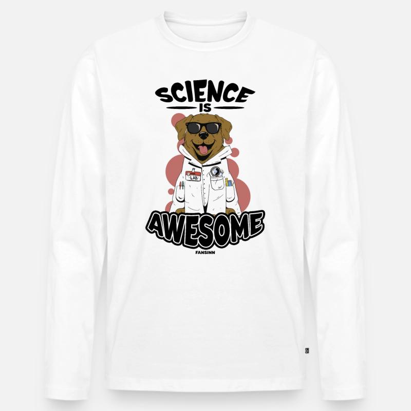 Science Is Awesome - Männer Premium Bio Langarmshirt - Weiß