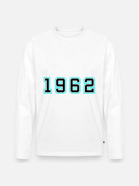 1962 Year Birthday - Men's Premium Organic Long Sleeve Shirt - white
