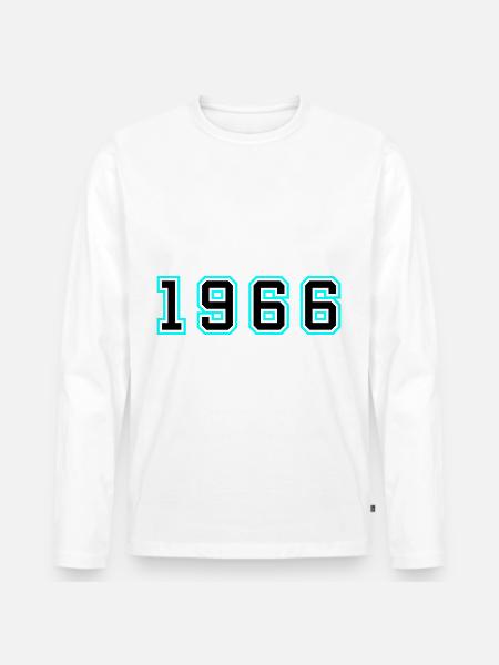 1966 Year Birthday - Men's Premium Organic Long Sleeve Shirt - white