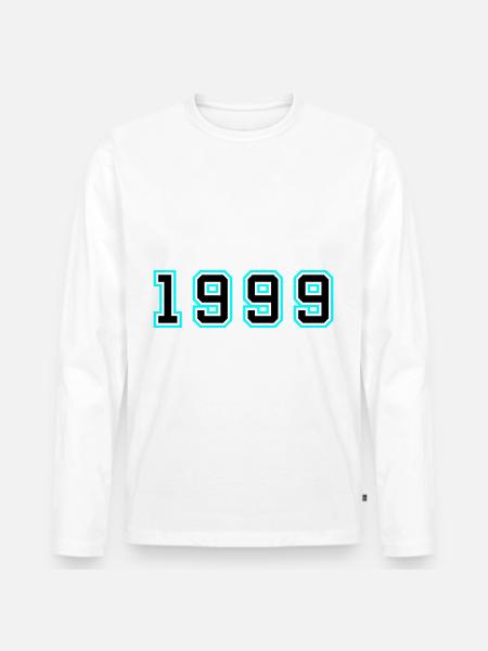 1999 Year Birthday - Men's Premium Organic Long Sleeve Shirt - white