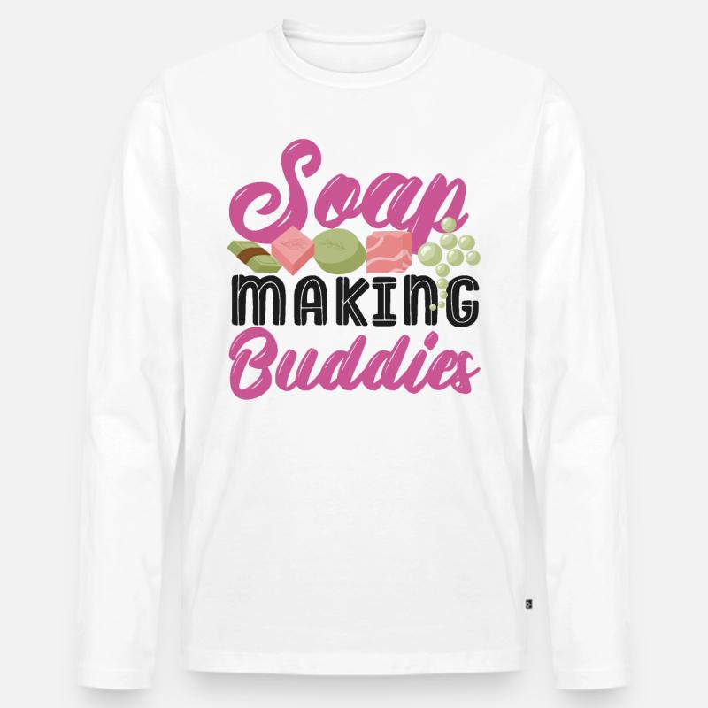 Soap Making Crafting Soap Making - Männer Premium Bio Langarmshirt - Weiß
