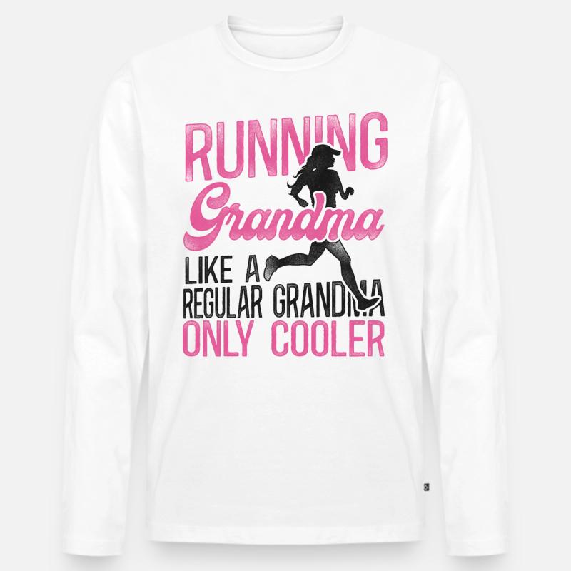 Running Runner Half Marathon - Männer Premium Bio Langarmshirt - Weiß