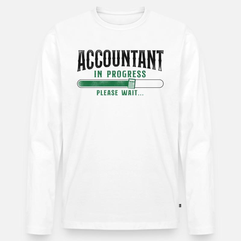 Comptable Comptable Comptable Comptabilité - T-shirt manches longues Premium bio Homme - blanc
