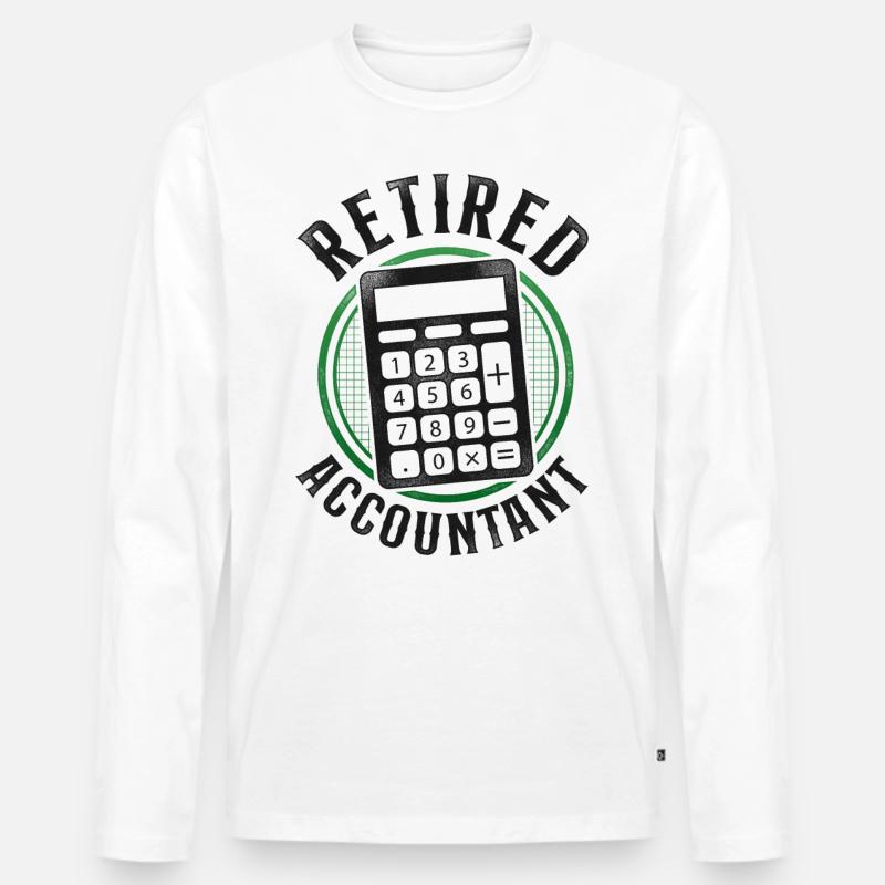 Accountant Bookkeeper Accounting - Männer Premium Bio Langarmshirt - Weiß