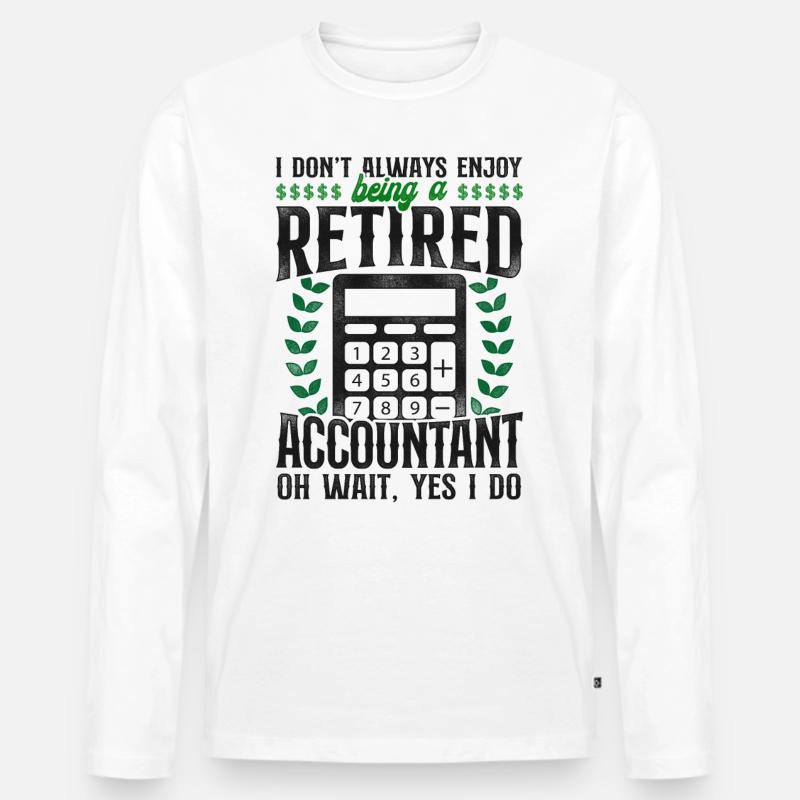 Comptable Comptable Comptable Comptabilité - T-shirt manches longues Premium bio Homme - blanc