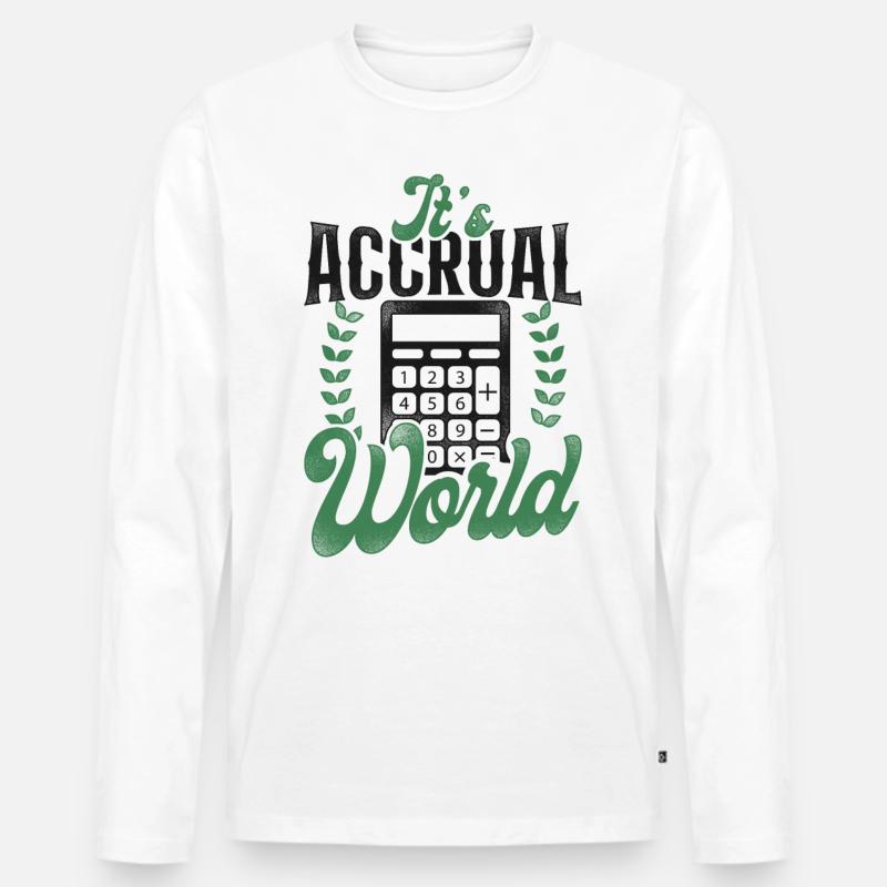 Comptable Comptable Comptable Comptabilité - T-shirt manches longues Premium bio Homme - blanc