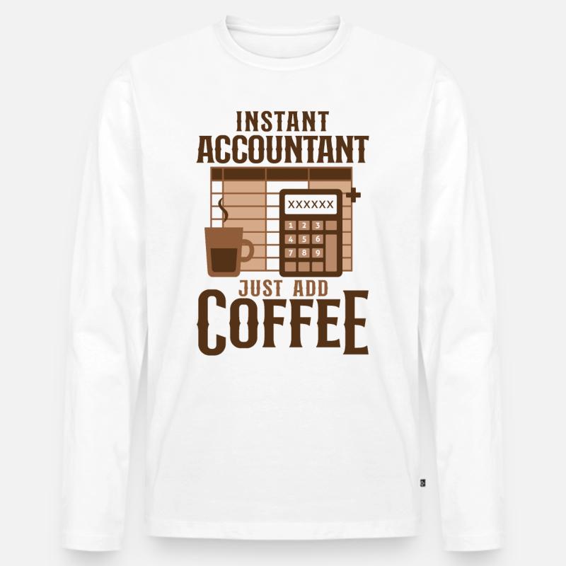 Comptable Comptable Comptable Comptabilité - T-shirt manches longues Premium bio Homme - blanc