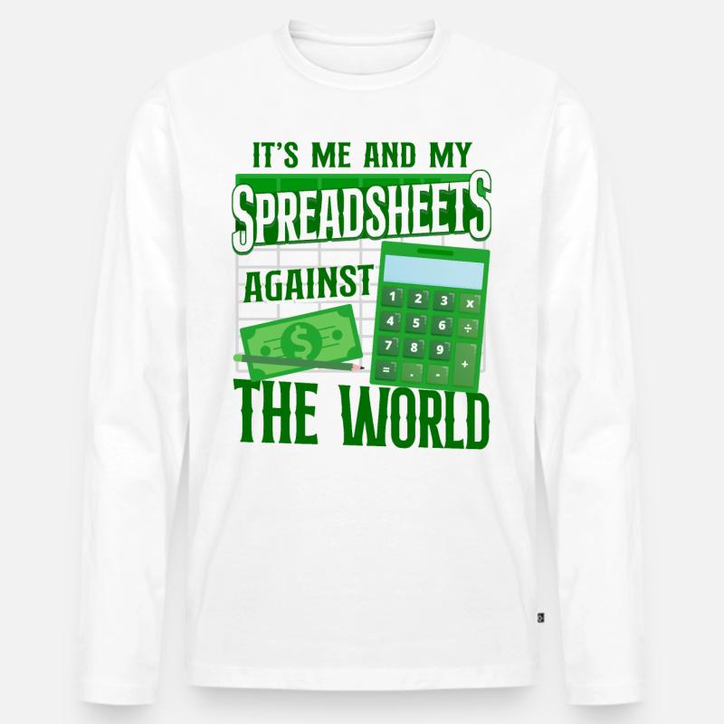 Comptable Comptable Comptable Comptabilité - T-shirt manches longues Premium bio Homme - blanc