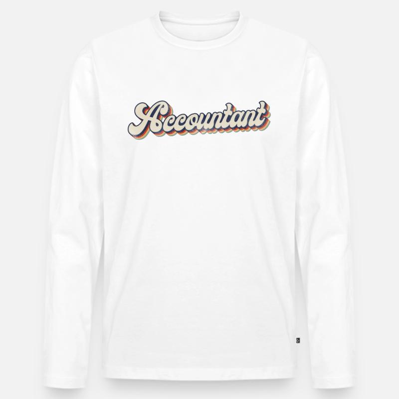 Comptable Comptable Comptable Comptabilité - T-shirt manches longues Premium bio Homme - blanc