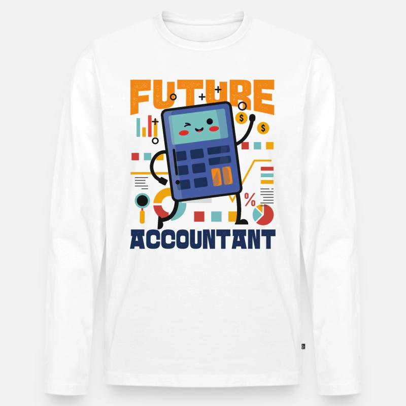 Comptable Comptable Comptable - T-shirt manches longues Premium bio Homme - blanc