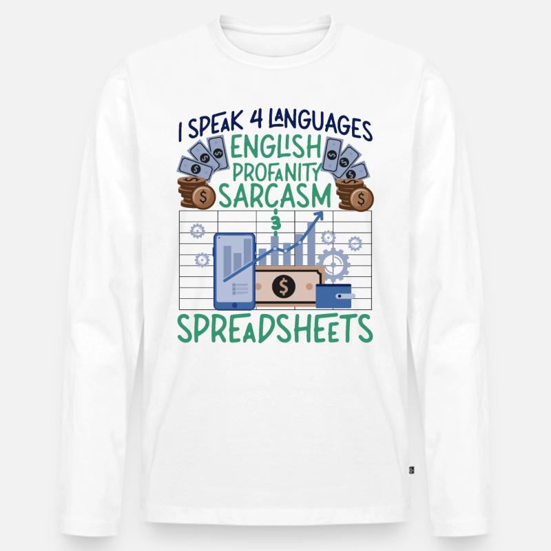 Comptable Comptable Comptable - T-shirt manches longues Premium bio Homme - blanc