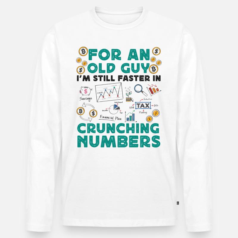 Comptable Comptable Comptable - T-shirt manches longues Premium bio Homme - blanc