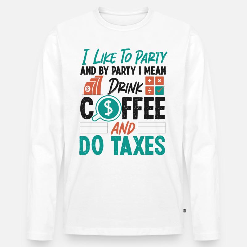 Comptable Comptable Comptable - T-shirt manches longues Premium bio Homme - blanc