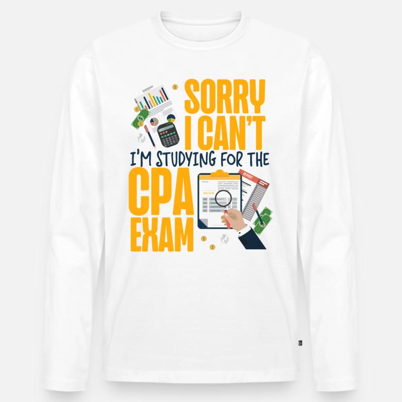 Comptable Comptable Comptable - T-shirt manches longues Premium bio Homme - blanc