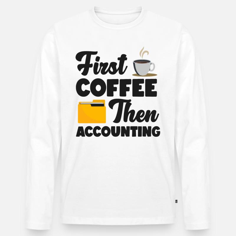 Comptable Comptable Comptable - T-shirt manches longues Premium bio Homme - blanc