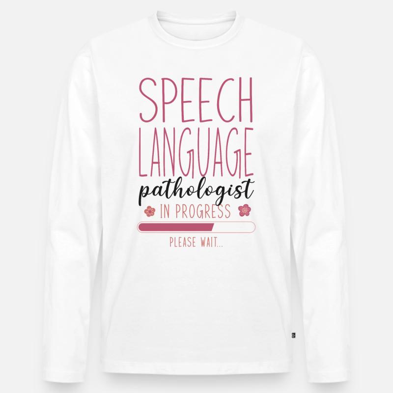 Speech Therapist Therapy Assistant - Männer Premium Bio Langarmshirt - Weiß