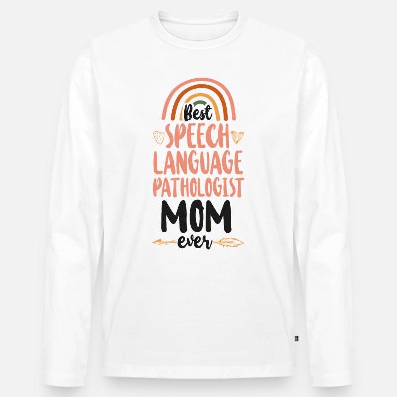 Speech Therapist Therapy Assistant - Männer Premium Bio Langarmshirt - Weiß