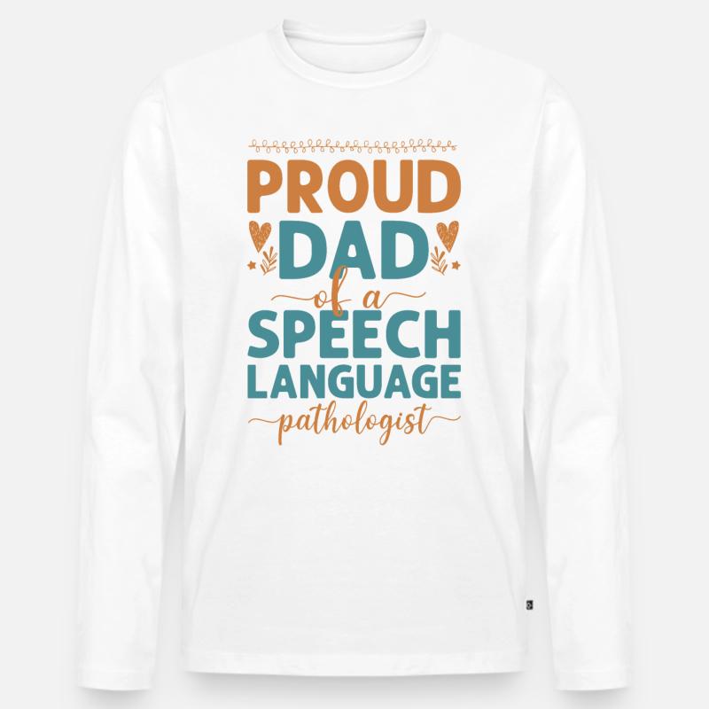 Speech Therapist Therapy Assistant - Männer Premium Bio Langarmshirt - Weiß