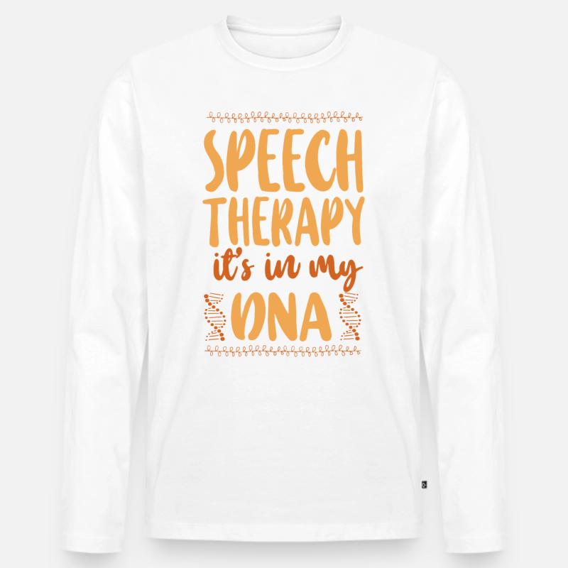 Speech Therapist Therapy Assistant - Männer Premium Bio Langarmshirt - Weiß