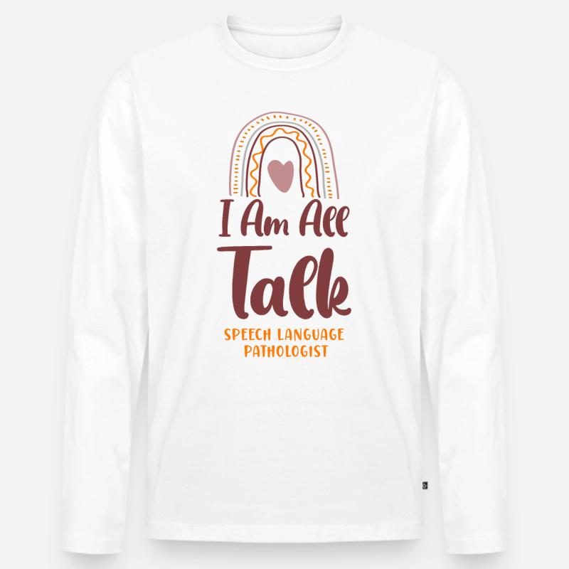Speech Therapist Therapy Assistant - Männer Premium Bio Langarmshirt - Weiß