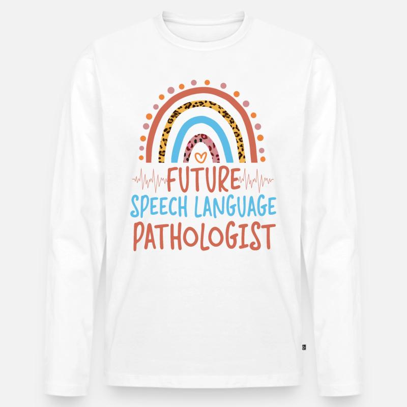 Speech Therapist Therapy Assistant - Männer Premium Bio Langarmshirt - Weiß