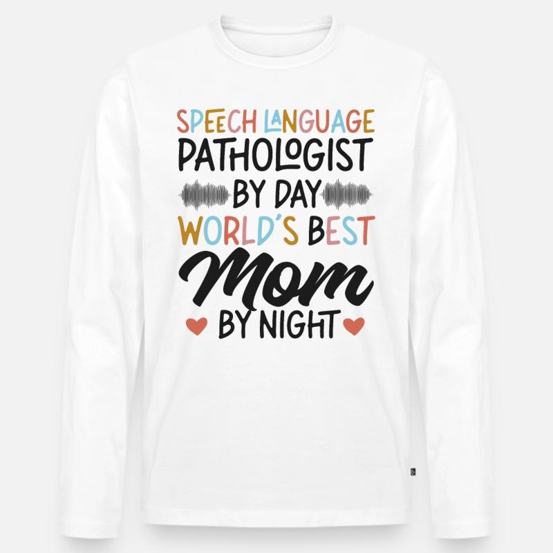 Speech Therapist Therapy Assistant - Männer Premium Bio Langarmshirt - Weiß