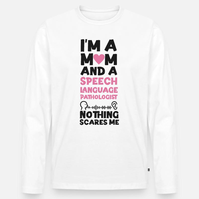 Speech Therapist Therapy Assistant - Männer Premium Bio Langarmshirt - Weiß