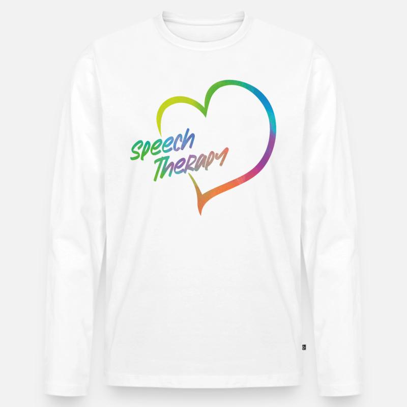Speech Therapist Therapy Assistant - Männer Premium Bio Langarmshirt - Weiß