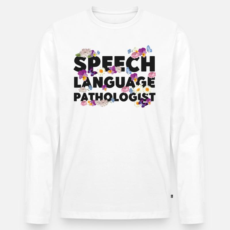 Speech Therapist Therapy Assistant - Männer Premium Bio Langarmshirt - Weiß