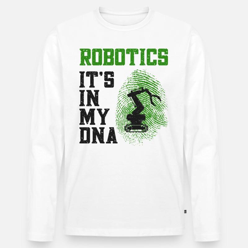 Robot Robotics Engineer Robotics - Männer Premium Bio Langarmshirt - Weiß
