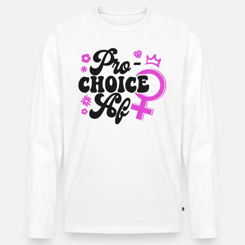 Feminist Pro-Choice Af - Männer Premium Bio Langarmshirt - Weiß