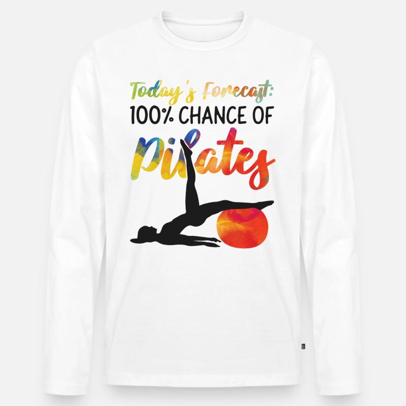 Pilates Instructor Teacher - Männer Premium Bio Langarmshirt - Weiß