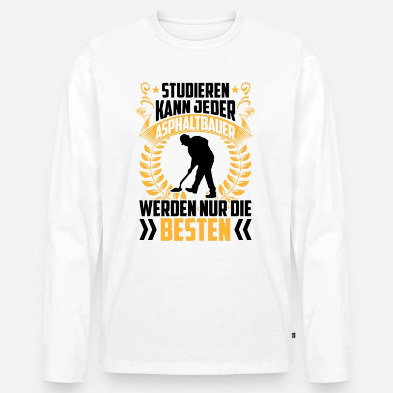 Constructeurs d’asphalte Constructeurs de routes T-shirt manches longues Premium bio Homme