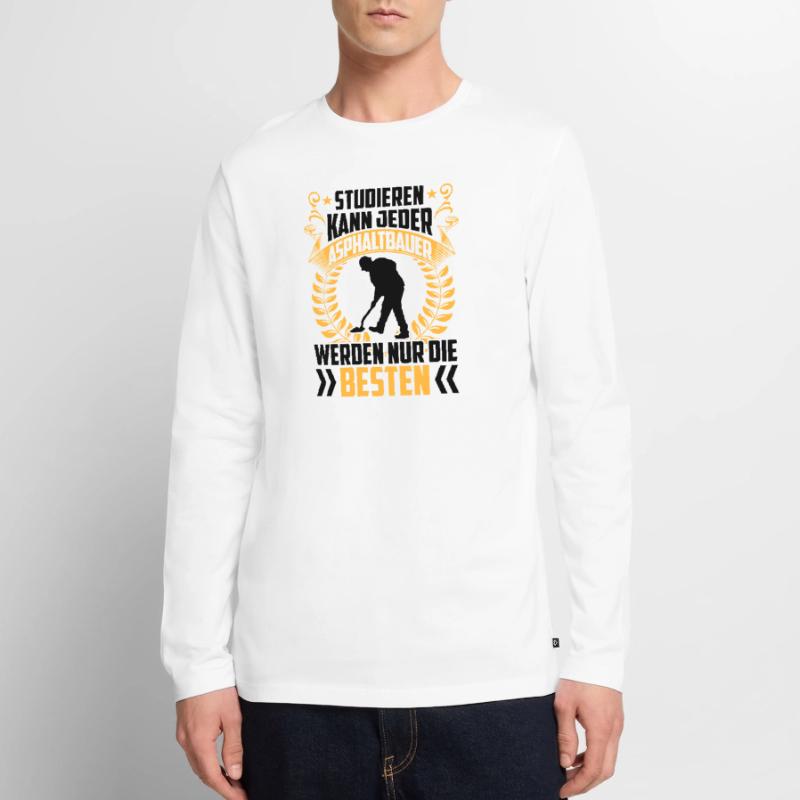 Constructeurs d’asphalte Constructeurs de routes T-shirt manches longues Premium bio Homme
