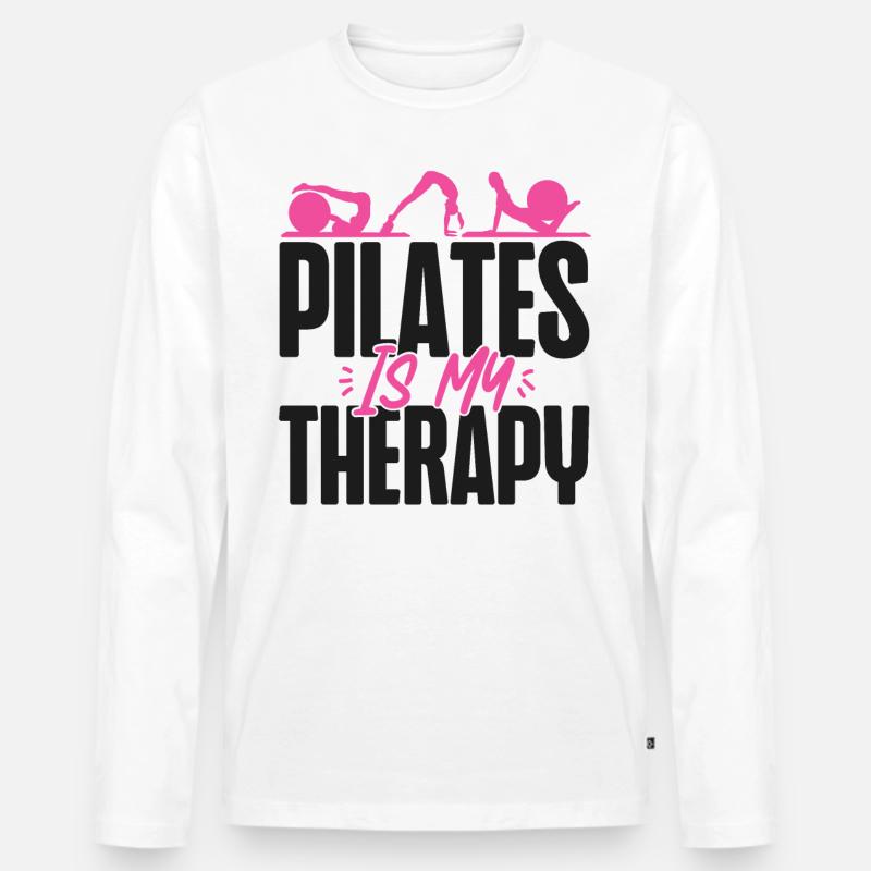 Pilates Instructor Teacher Pilates - Männer Premium Bio Langarmshirt - Weiß