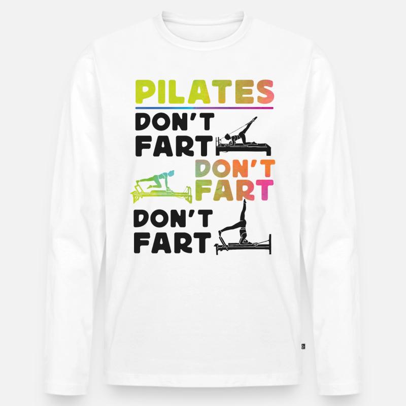 Pilates Instructor Teacher - Männer Premium Bio Langarmshirt - Weiß