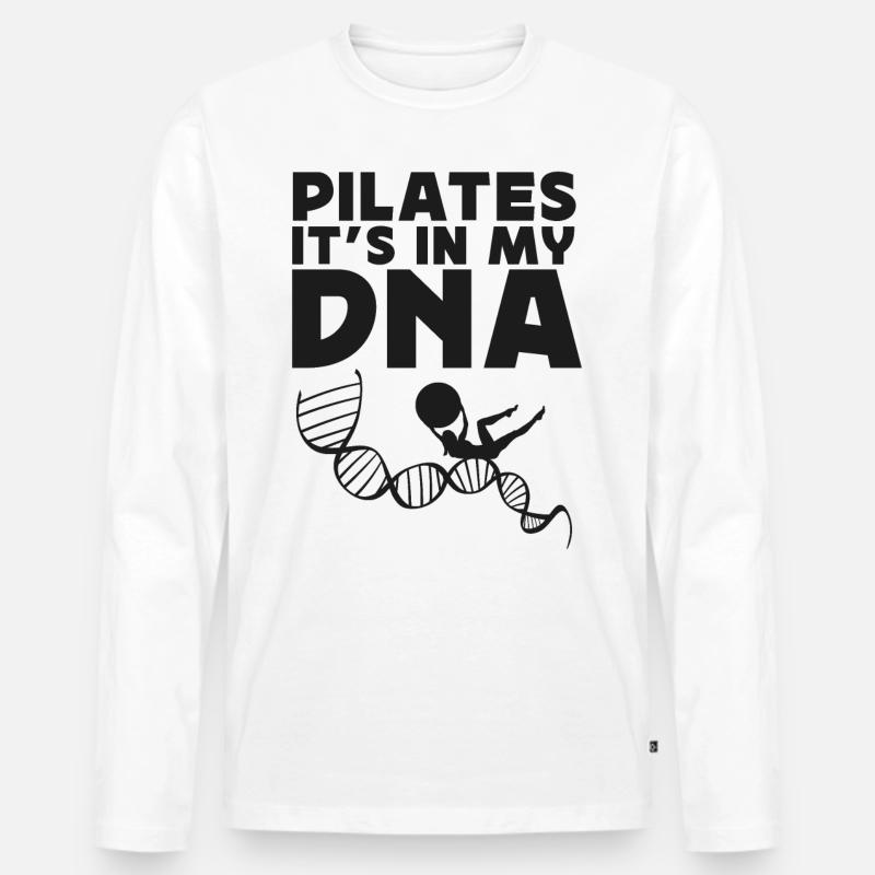 Pilates Instructor Teacher Pilates - Männer Premium Bio Langarmshirt - Weiß