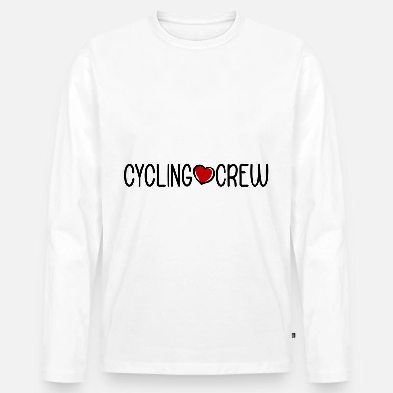 Cycling Crew - Männer Premium Bio Langarmshirt - Weiß