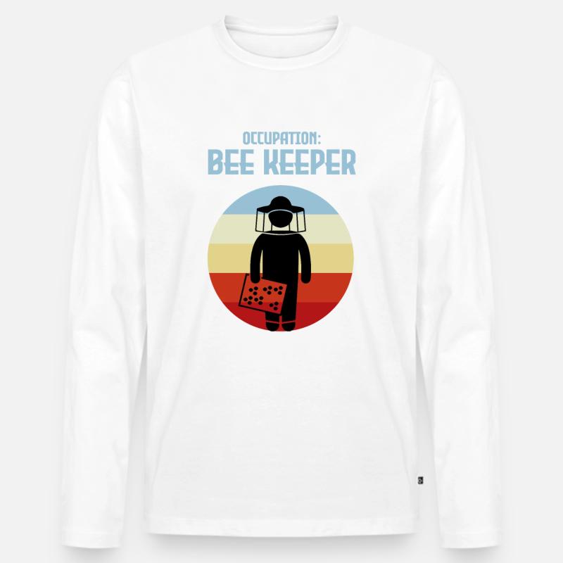 Occupation Bee Keeper - Männer Premium Bio Langarmshirt - Weiß