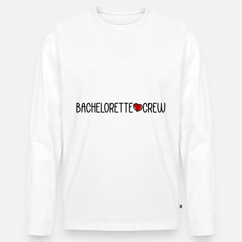 Bachelorette Crew - Männer Premium Bio Langarmshirt - Weiß